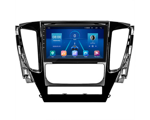 Штатная магнитола Lesko для Mitsubishi Pajero Sport III 2015-2021 экран 9" 6/128Gb 4G Wi-Fi GPS Top