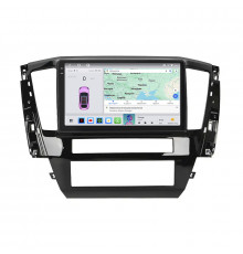 Штатная магнитола Lesko для Mitsubishi Pajero Sport III Рестайлинг 2019-н.в. экран 10" 4/64 QLED CarPlay 4G Wi-Fi GPS 360 Prime