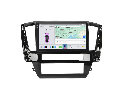 Штатная магнитола Lesko для Mitsubishi Pajero Sport III Рестайлинг 2019-н.в. экран 10" 4/64 QLED CarPlay 4G Wi-Fi GPS 360 Prime