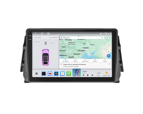 Штатная магнитола Lesko для Nissan Kicks I 2016-2020 экран 9" 4/64 QLED CarPlay 4G Wi-Fi GPS 360 Prime