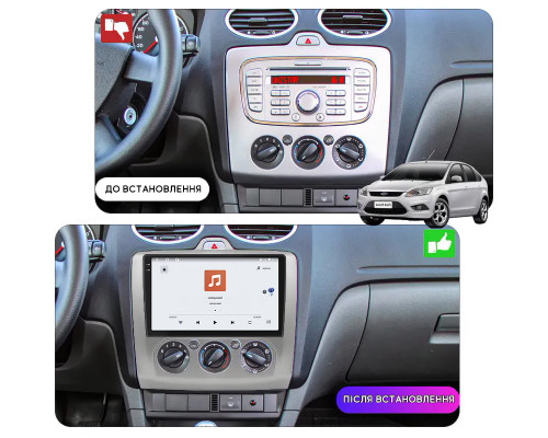 Штатная магнитола Lesko для Nissan Murano II (Z51) 2007-2010 экран 9" 4/64 QLED CarPlay 4G Wi-Fi GPS 360 Prime