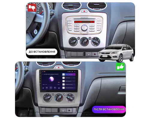 Штатная магнитола Lesko для Nissan Murano II (Z51) 2007-2010 экран 9" 2/32Gb 4G Wi-Fi GPS Top