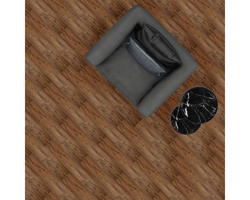 Самоклеящаяся виниловая плитка 152.4х914.4х1.5мм Темное дерево, цена за 1 шт. (СВП-004) Матовая SW-00000222