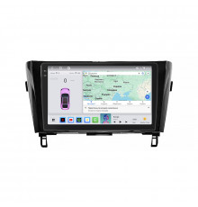 Штатная магнитола Lesko для Nissan Rogue II Рестайлинг 2016-2020 экран 10" 4/64 QLED CarPlay 4G Wi-Fi GPS 360 Prime