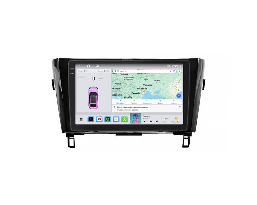 Штатная магнитола Lesko для Nissan Rogue II Рестайлинг 2016-2020 экран 10" 4/64 QLED CarPlay 4G Wi-Fi GPS 360 Prime