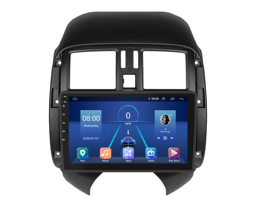 Штатная магнитола Lesko для Nissan Sunny N17 2012-2014 экран 9" 2/32Gb 4G Wi-Fi GPS Top