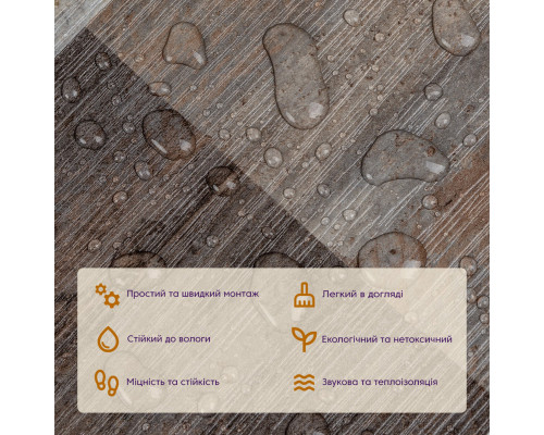 Самоклеящаяся виниловая плитка 152.4х914.4х1.5мм Мозаика, цена за 1 шт. (СВП-006) Матовая SW-00000223