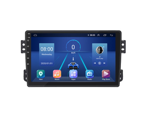 Штатная магнитола Lesko для Opel Agila B 2008-2014 экран 9" 2/32Gb 4G Wi-Fi GPS Top