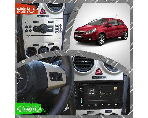 Штатная магнитола Lesko для Opel Corsa D 2006-2010 экран 9" 4/64Gb 4G Wi-Fi GPS Top
