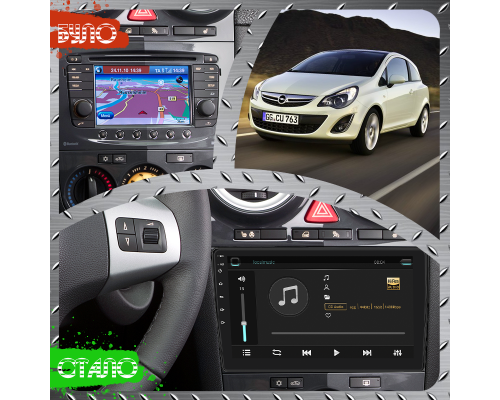 Штатная магнитола Lesko для Opel Corsa D Рестайлинг II 2011-2014 экран 9" 4/64Gb 4G Wi-Fi GPS Top