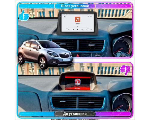 Штатная магнитола Lesko для Opel Mokka I 2012-2016 экран 9" 4/64 QLED CarPlay 4G Wi-Fi GPS 360 Prime