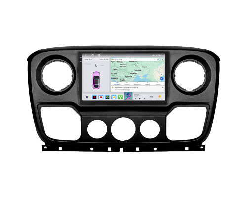 Штатная магнитола Lesko для Opel Movano B 2010-2019 экран 10" 4/64 QLED CarPlay 4G Wi-Fi GPS 360 Prime