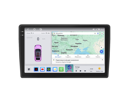 Штатная магнитола Lesko для Opel Zafira B Рестайлинг 2008-2014 экран 9" 4/64 QLED CarPlay 4G Wi-Fi GPS 360 Prime