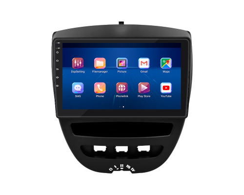 Штатная магнитола Lesko для Peugeot 107 I 2005-2009 экран 10" 2/32Gb 4G Wi-Fi GPS Top