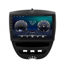 Штатная магнитола Lesko для Peugeot 107 I 2005-2009 экран 10" 4/64Gb 4G Wi-Fi GPS Top