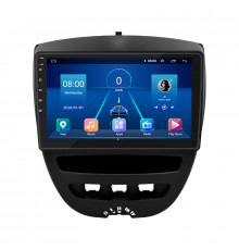 Штатная магнитола Lesko для Peugeot 107 I 2005-2009 экран 10" 6/128Gb 4G Wi-Fi GPS Top