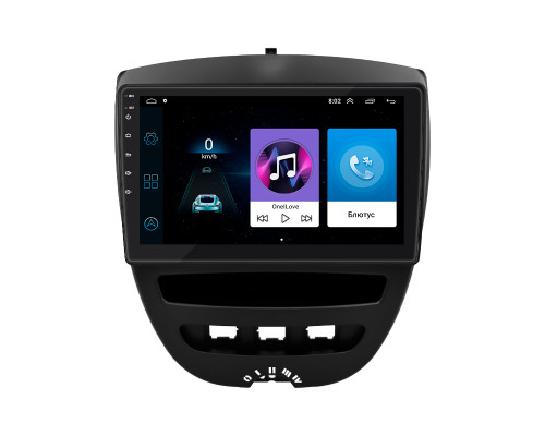 Штатная магнитола Lesko для Peugeot 107 I Рестайлинг 2 2012-2014 экран 10" 1/16Gb Wi-Fi GPS Base