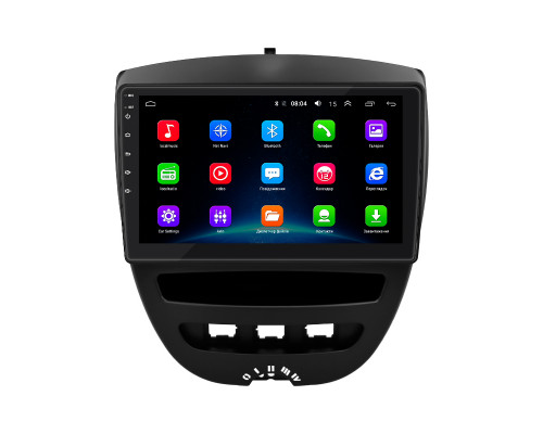 Штатная магнитола Lesko для Peugeot 107 I Рестайлинг 2009-2012 экран 10" 2/32Gb Wi-Fi GPS Base