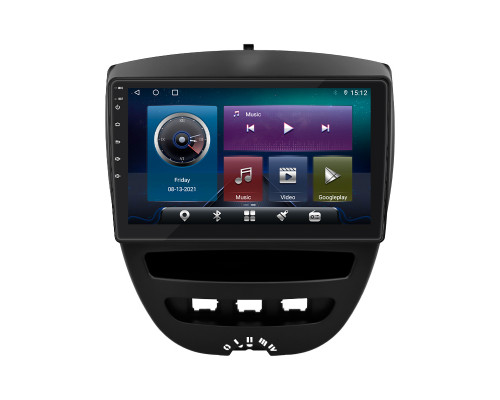 Штатная магнитола Lesko для Peugeot 107 I Рестайлинг 2009-2012 экран 10" 4/32Gb 4G Wi-Fi GPS Top