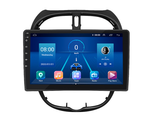 Штатная магнитола Lesko для Peugeot 206  1998-2012 экран 9" 2/32Gb 4G Wi-Fi GPS Top