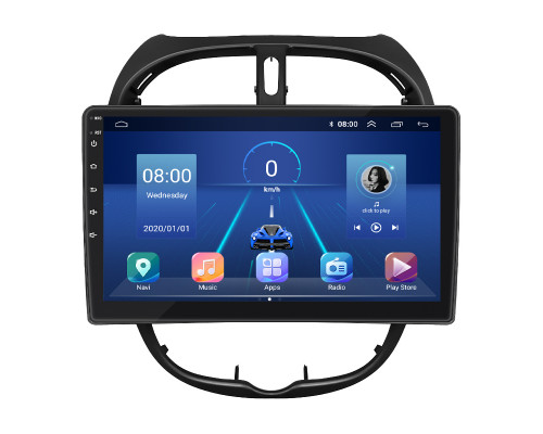 Штатная магнитола Lesko для Peugeot 206  1998-2012 экран 9" 6/128Gb 4G Wi-Fi GPS Top