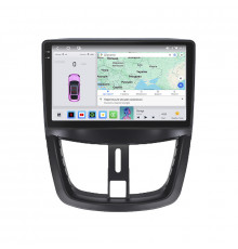 Штатная магнитола Lesko для Peugeot 207 I 2006-2009 с 9-дюймовым QLED экраном, CarPlay, 4G и GPS