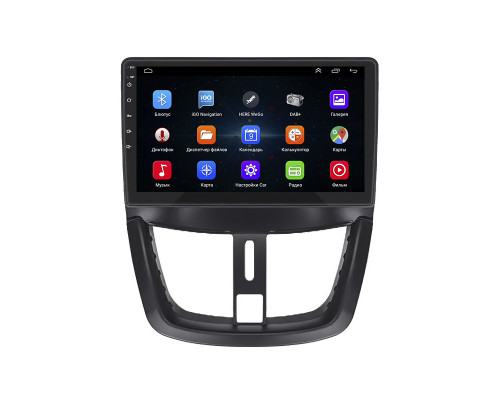 Штатная магнитола Lesko для Peugeot 207 I Рестайлинг 2009-2015 экран 9" 2/32Gb Wi-Fi GPS Base