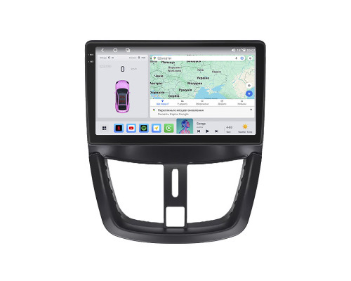 Штатная магнитола Lesko для Peugeot 207 I Рестайлинг 2009-2015 экран 9" 4/64 QLED CarPlay 4G Wi-Fi GPS 360 Prime