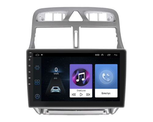 Штатная магнитола Lesko для Peugeot 307 I 2001-2005 экран 9" 1/16Gb Wi-Fi GPS Base