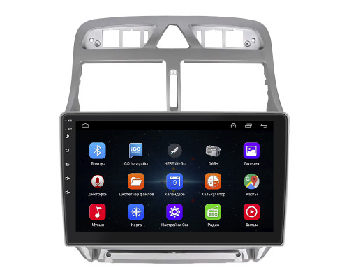 Штатная магнитола Lesko для Peugeot 307 I 2001-2005 экран 9" 1/16Gb Wi-Fi GPS Base