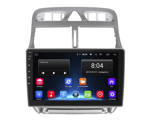 Штатная магнитола Lesko для Peugeot 307 I 2001-2005 экран 9" 2/32Gb Wi-Fi GPS Base