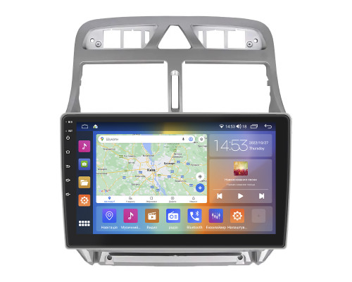 Штатная магнитола Lesko для Peugeot 307 I 2001-2005 экран 9" 2/32Gb CarPlay 4G Wi-Fi GPS Prime