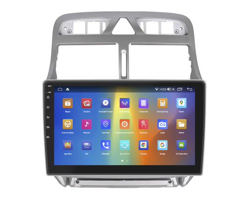 Штатная магнитола Lesko для Peugeot 307 I 2001-2005 экран 9" 2/32Gb CarPlay 4G Wi-Fi GPS Prime