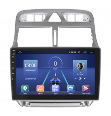 Штатная магнитола Lesko для Peugeot 307 I 2001-2005 экран 9" 2/32Gb 4G Wi-Fi GPS Top