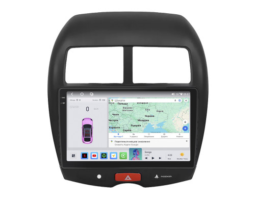 Штатная магнитола Lesko для Peugeot 4008  2012-2017 экран 10" 4/64 QLED CarPlay 4G Wi-Fi GPS 360 Prime