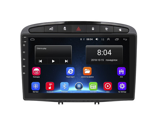 Штатная магнитола Lesko для Peugeot 408 I 2012-2017 с экраном 9 дюймов и GPS