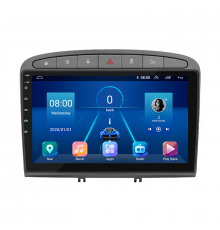 Штатная магнитола Lesko для Peugeot 408 I Рестайлинг 2017-н.в. экран 9" 2/32Gb 4G Wi-Fi GPS Top