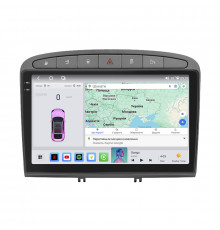 Штатная магнитола Lesko для Peugeot RCZ I Рестайлинг 2012-2015 экран 9" 4/64 QLED CarPlay 4G Wi-Fi GPS 360 Prime