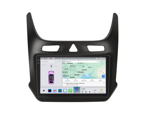 Штатная магнитола Lesko для Ravon R4  2016-2020 экран 9" 4/64 QLED CarPlay 4G Wi-Fi GPS 360 Prime