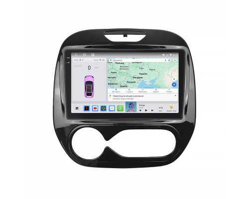 Штатная магнитола Lesko для Renault Captur I 2012-2017 экран 9" 4/64 QLED CarPlay 4G Wi-Fi GPS 360 Prime