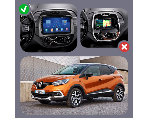 Штатная магнитола Lesko для Renault Captur I 2012-2017 экран 9" 6/128Gb 4G Wi-Fi GPS Top