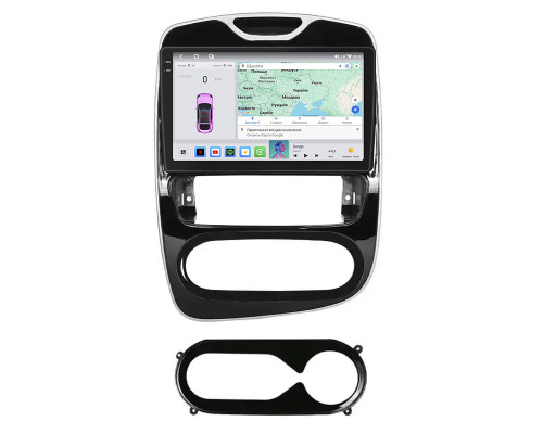 Штатная магнитола Lesko для Renault Clio IV Рестайлинг 2016-2019 экран 10" 4/64 QLED CarPlay 4G Wi-Fi GPS 360 Prime