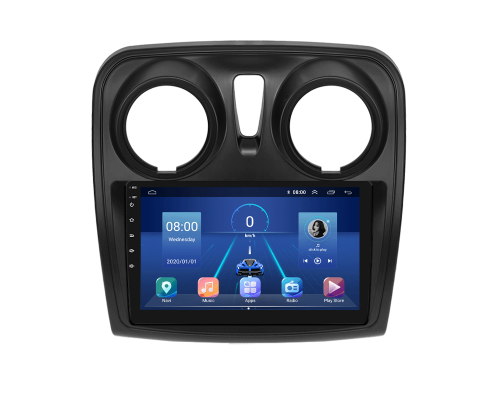 Штатная магнитола Lesko для Renault Dokker I 2012-н.в. экран 9" 6/128Gb 4G Wi-Fi GPS Top