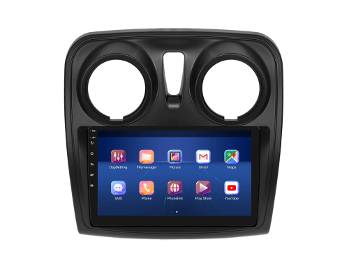 Штатная магнитола Lesko для Renault Dokker I 2012-н.в. экран 9" 6/128Gb 4G Wi-Fi GPS Top