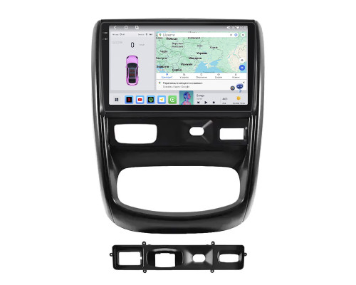 Штатная магнитола Lesko для Renault Duster I 2010-2015 экран 9" 4/64 QLED CarPlay 4G Wi-Fi GPS 360 Prime