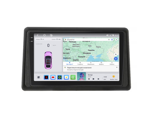 Штатная магнитола Lesko для Renault Express  2021-н.в. экран 9" 4/64 QLED CarPlay 4G Wi-Fi GPS 360 Prime