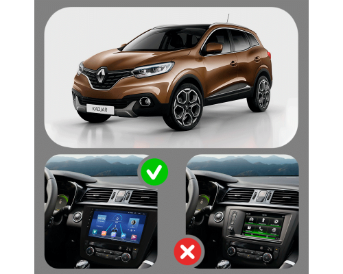 Штатная магнитола Lesko для Renault Kadjar I 2015-2018 экран 9" 6/128Gb 4G Wi-Fi GPS Top