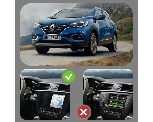 Штатная магнитола Lesko для Renault Kadjar I Рестайлинг 2018-н.в экран 9" 2/32Gb Wi-Fi GPS Base