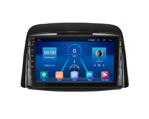 Штатная магнитола Lesko для Renault Koleos I 2008-2011 экран 9" 6/128Gb 4G Wi-Fi GPS Top