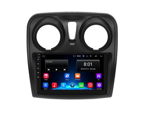 Штатная магнитола Lesko для Renault Lodgy  2012-н.в экран 9" 2/32Gb Wi-Fi GPS Base